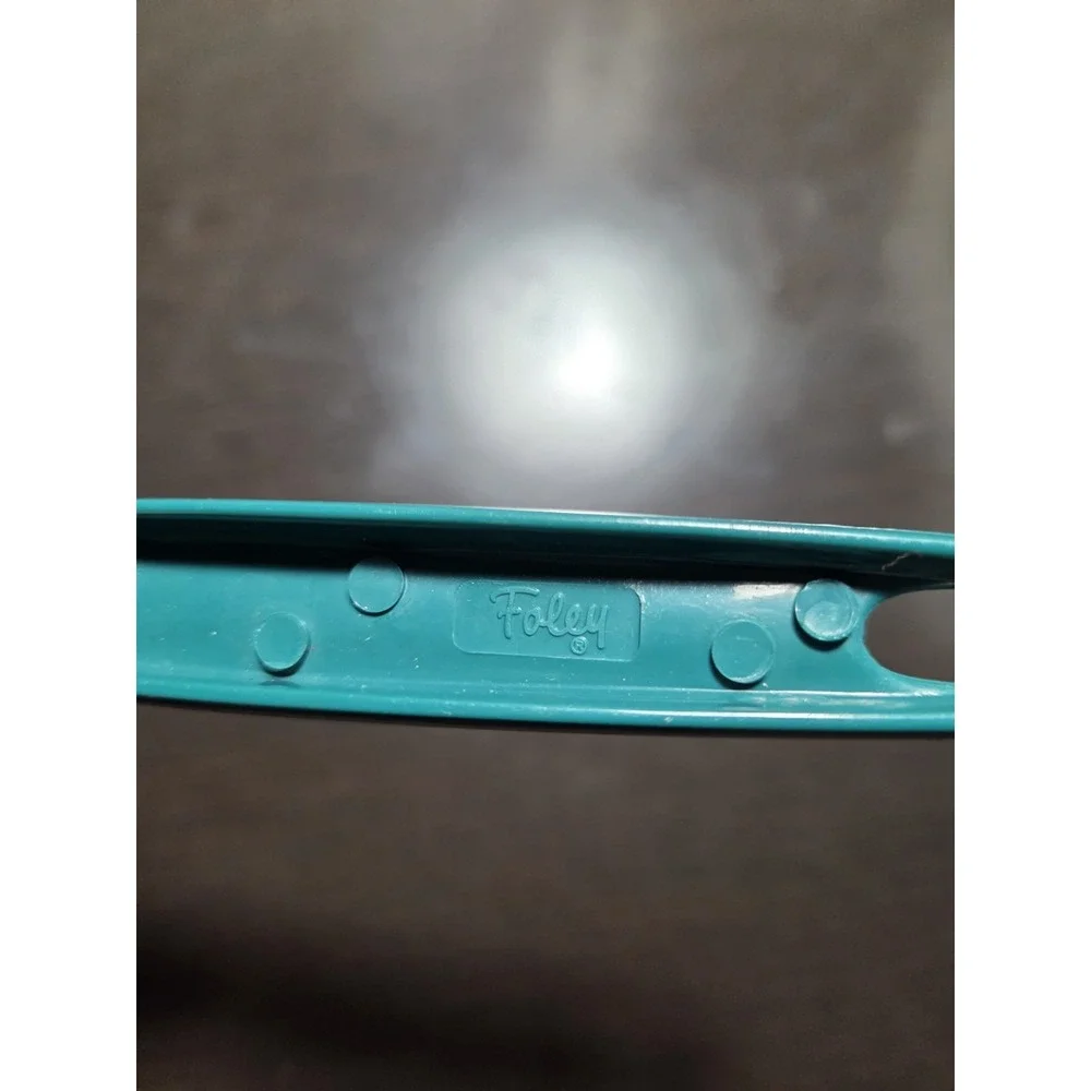 Vintage Foley #1 Green Nylon Plastic Slotted Spoon 11